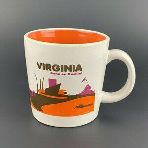Dunkin Donuts Virginia Ceramic Coffee Mug 2012 Limited Edition 12 fl oz